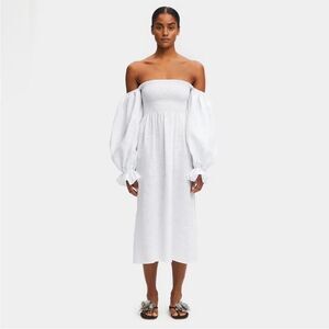 NWT Sleeper SL002AL Atlanta Off-Shoulder Lounge Midi Dress $320